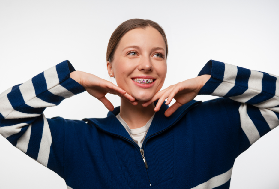 Image showing teeth braces improving dental alignment