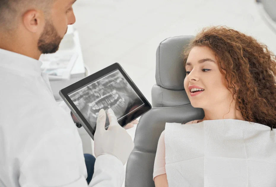 In-office clear aligner consultation with dental professional